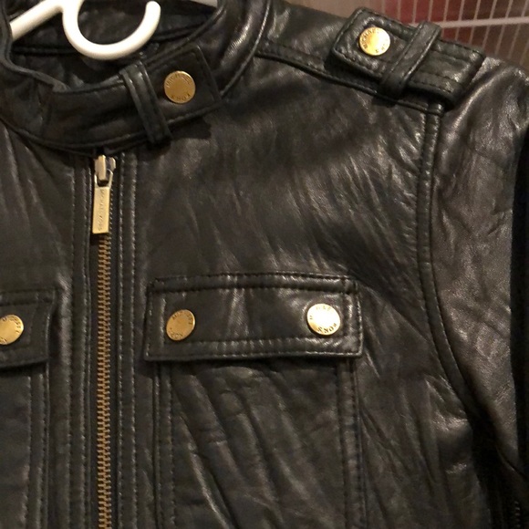 MICHAEL Michael Kors Black Leather Jacket P (Real Leather!!!) - Picture 3 of 8